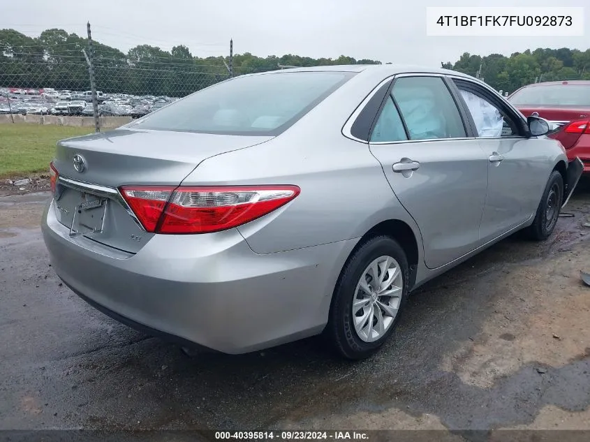 2015 Toyota Camry Le VIN: 4T1BF1FK7FU092873 Lot: 40395814