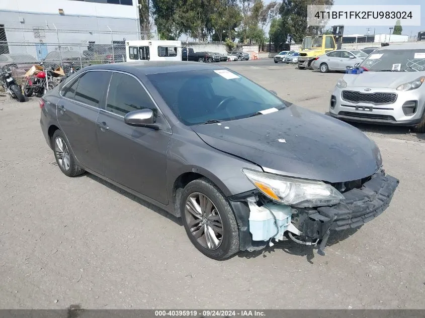 2015 Toyota Camry Se VIN: 4T1BF1FK2FU983024 Lot: 40395919