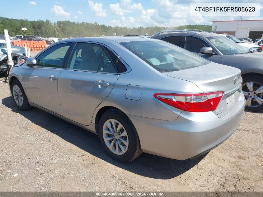 2015 Toyota Camry Le VIN: 4T4BF1FK5FR505623 Lot: 40400994