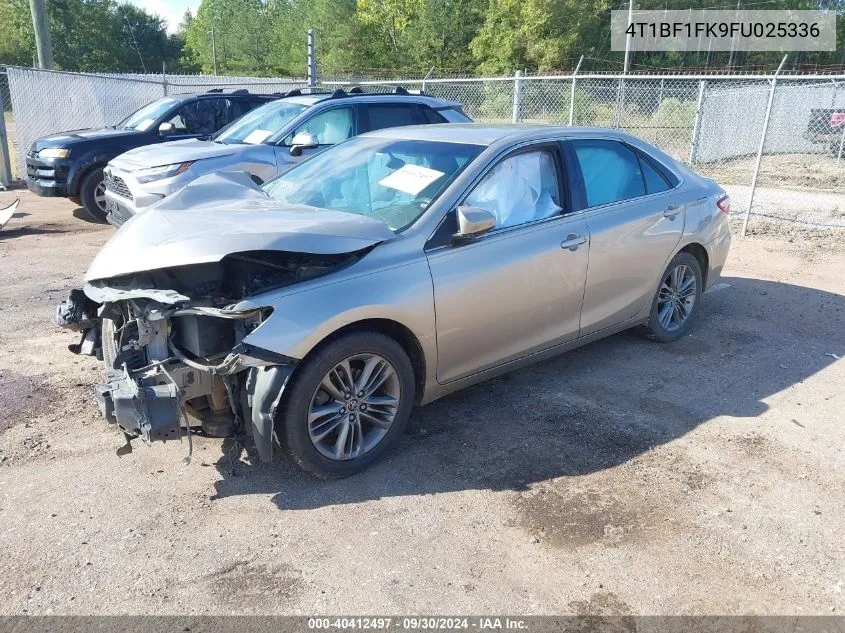 2015 Toyota Camry Se VIN: 4T1BF1FK9FU025336 Lot: 40412497