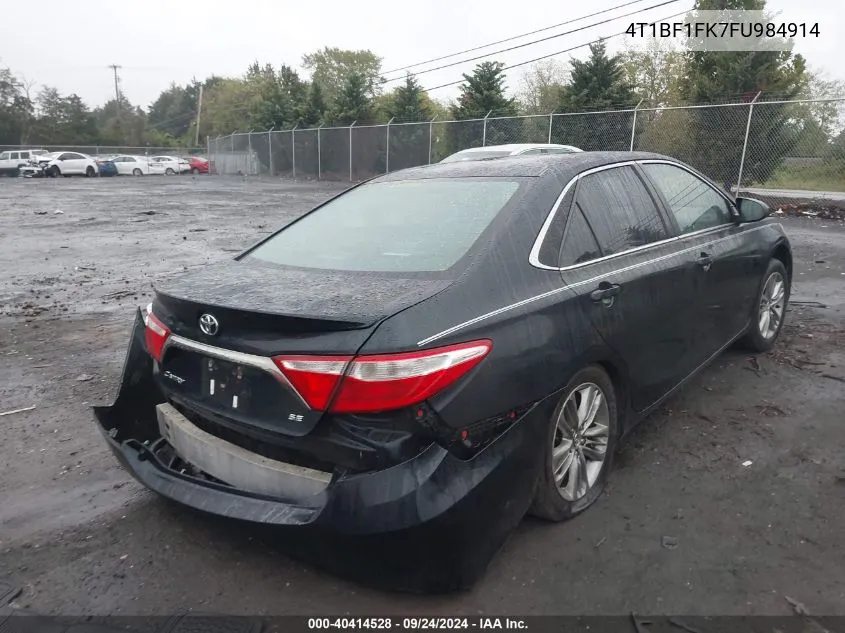 2015 Toyota Camry Le/Xle/Se/Xse VIN: 4T1BF1FK7FU984914 Lot: 40414528