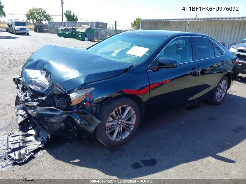 2015 Toyota Camry Se VIN: 4T1BF1FK6FU976092 Lot: 40424527