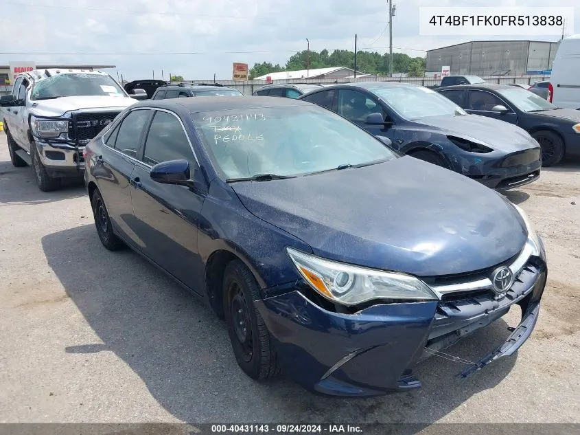 4T4BF1FK0FR513838 2015 Toyota Camry Le