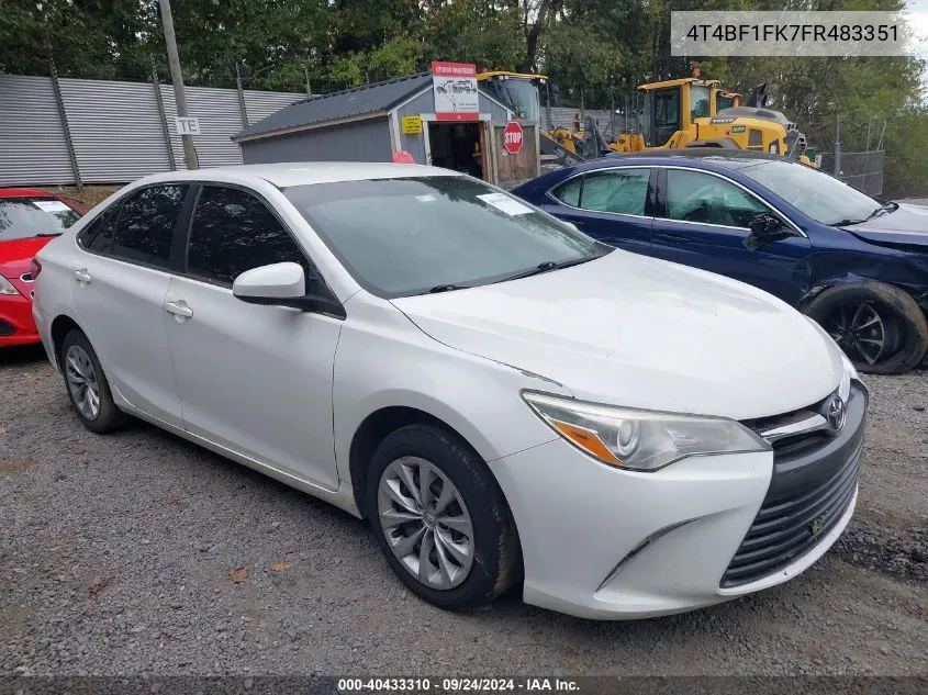 4T4BF1FK7FR483351 2015 Toyota Camry Le