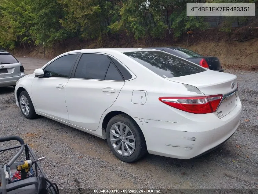 4T4BF1FK7FR483351 2015 Toyota Camry Le