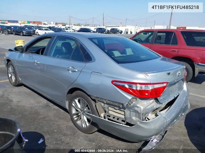 2015 Toyota Camry Se VIN: 4T1BF1FK1FU485218 Lot: 40442668