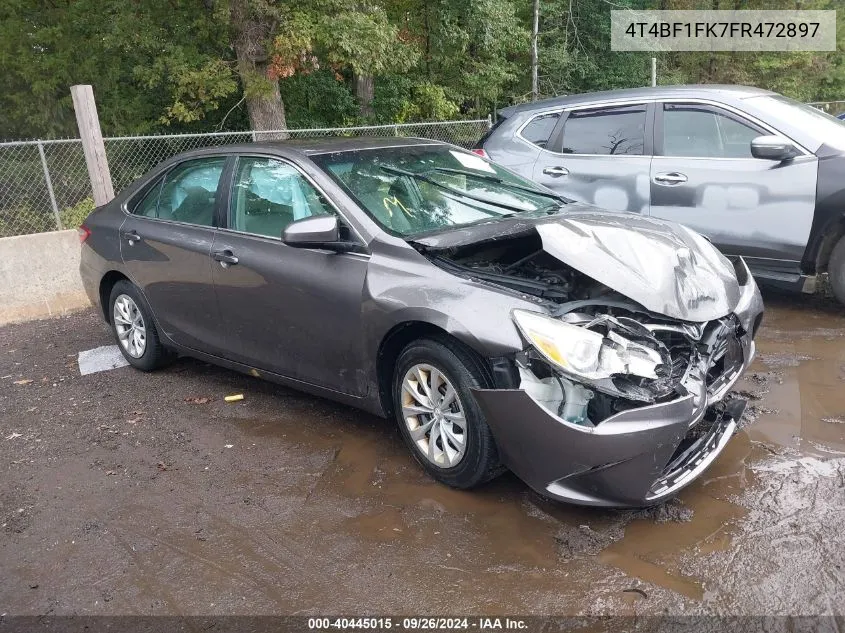 2015 Toyota Camry Le/Xle/Se/Xse VIN: 4T4BF1FK7FR472897 Lot: 40445015