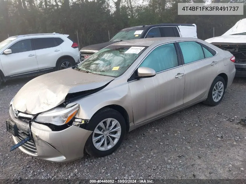 4T4BF1FK3FR491737 2015 Toyota Camry Le