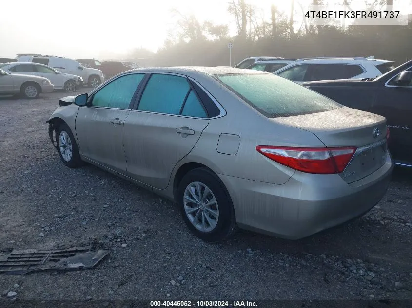 4T4BF1FK3FR491737 2015 Toyota Camry Le