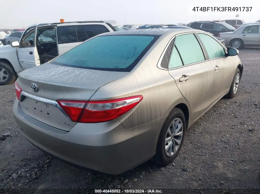 4T4BF1FK3FR491737 2015 Toyota Camry Le