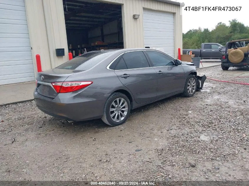 2015 Toyota Camry Xle VIN: 4T4BF1FK4FR473067 Lot: 40452840