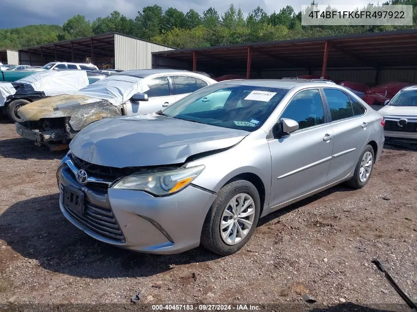 4T4BF1FK6FR497922 2015 Toyota Camry Le