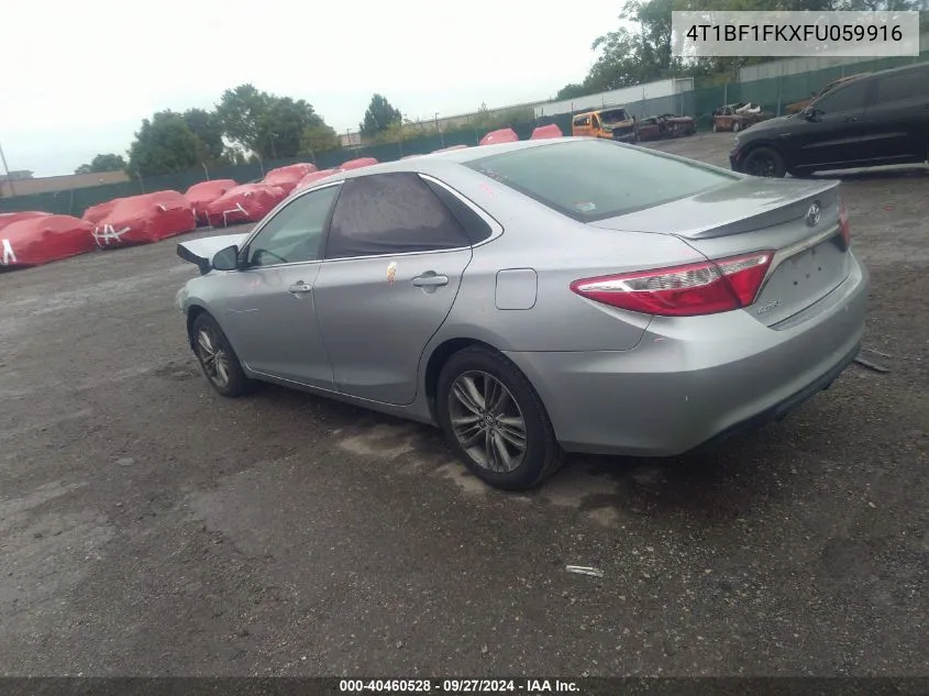 2015 Toyota Camry Se VIN: 4T1BF1FKXFU059916 Lot: 40460528