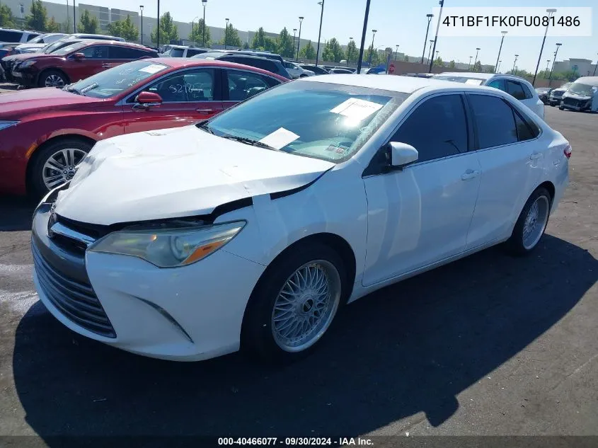 2015 Toyota Camry Le VIN: 4T1BF1FK0FU081486 Lot: 40466077