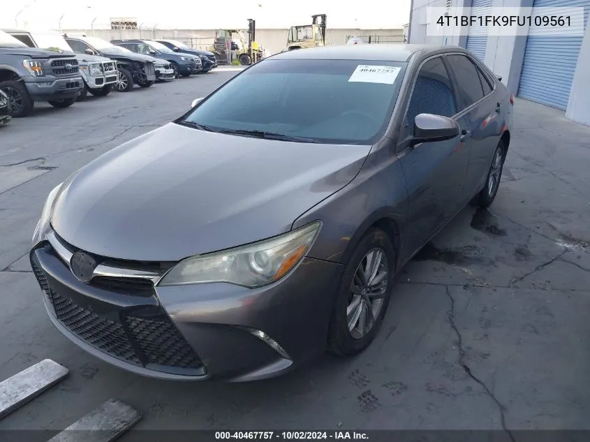 2015 Toyota Camry Se VIN: 4T1BF1FK9FU109561 Lot: 40467757