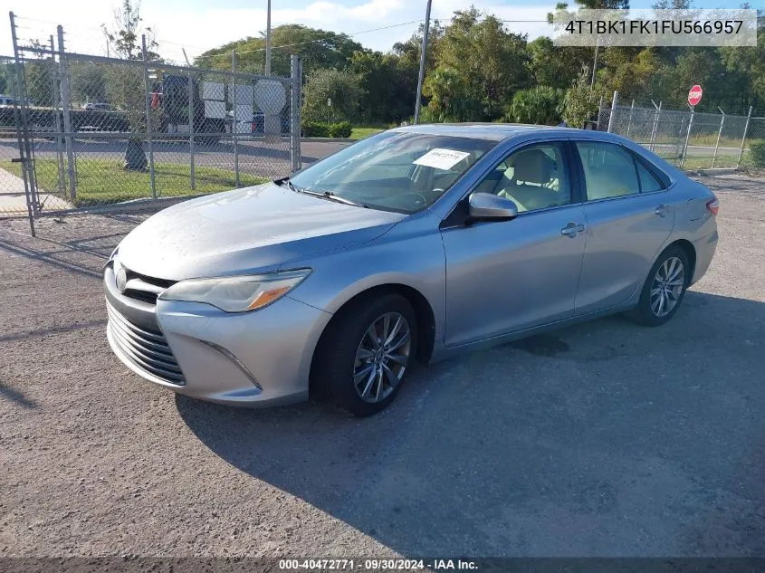 2015 Toyota Camry Xle V6 VIN: 4T1BK1FK1FU566957 Lot: 40472771