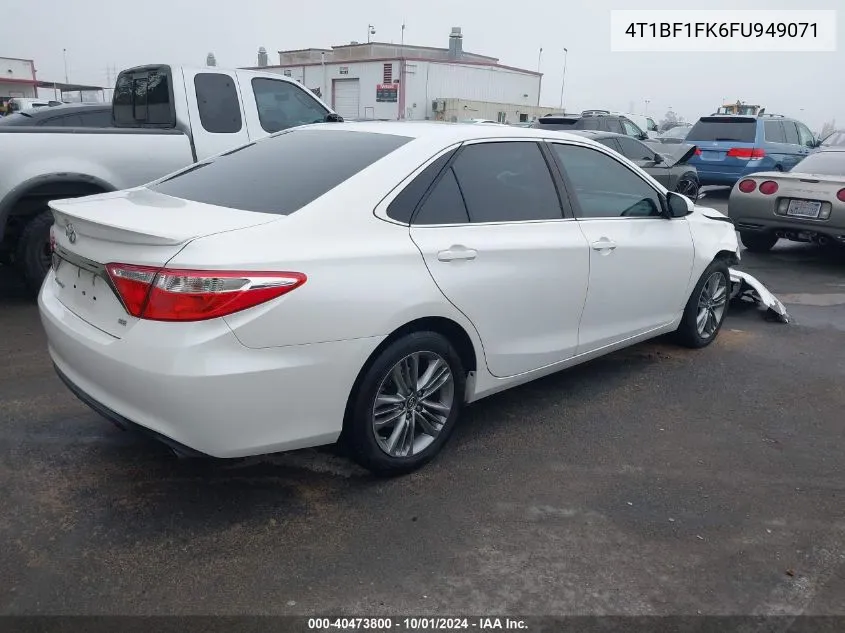 2015 Toyota Camry Se VIN: 4T1BF1FK6FU949071 Lot: 40473800