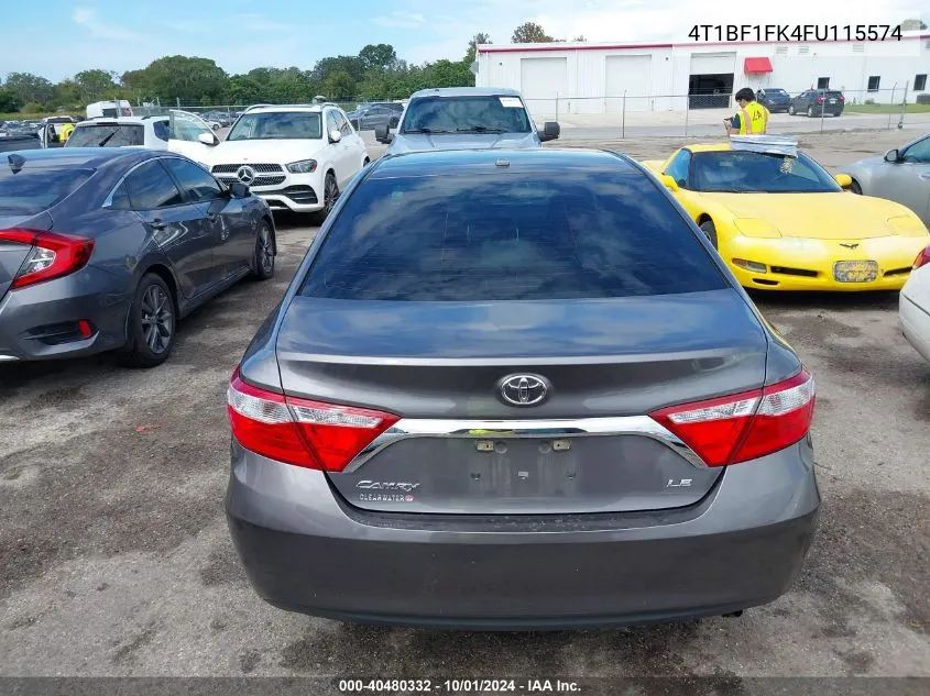 2015 Toyota Camry Le VIN: 4T1BF1FK4FU115574 Lot: 40480332