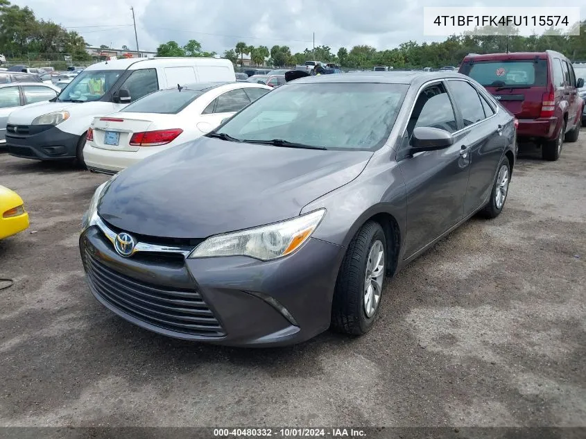 2015 Toyota Camry Le VIN: 4T1BF1FK4FU115574 Lot: 40480332