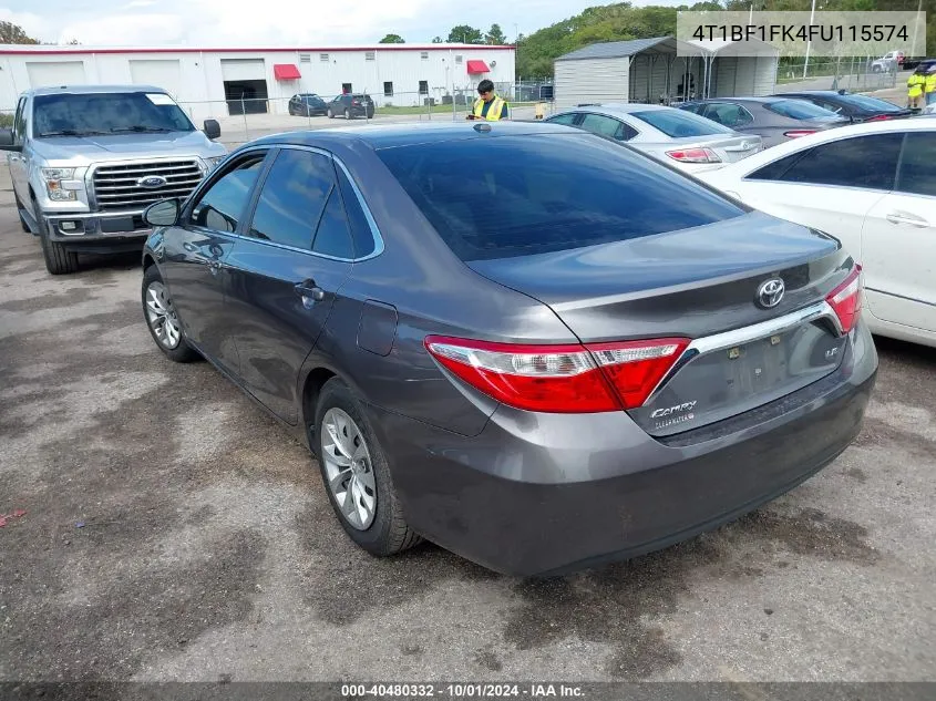 2015 Toyota Camry Le VIN: 4T1BF1FK4FU115574 Lot: 40480332