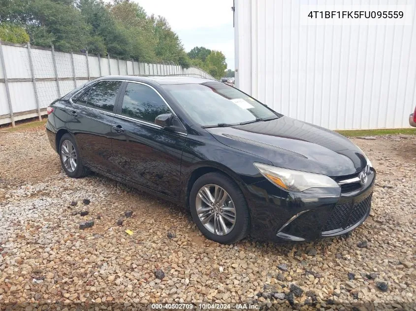 2015 Toyota Camry Se VIN: 4T1BF1FK5FU095559 Lot: 40502709