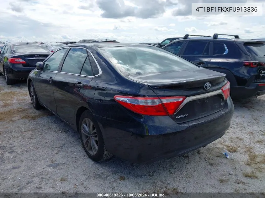 2015 Toyota Camry Se VIN: 4T1BF1FKXFU913836 Lot: 40519326