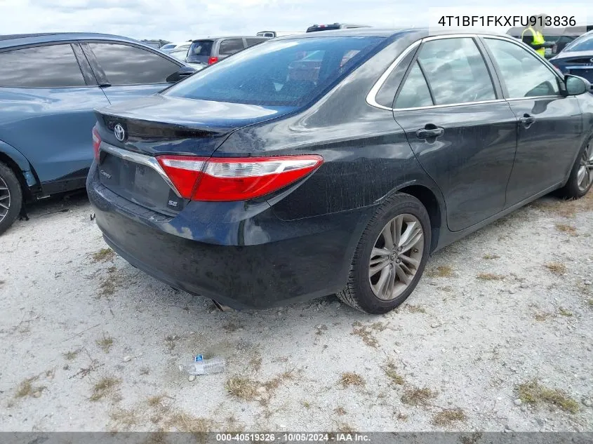 2015 Toyota Camry Se VIN: 4T1BF1FKXFU913836 Lot: 40519326