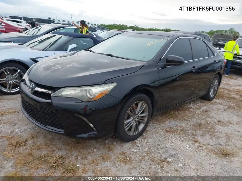 2015 Toyota Camry Le/Xle/Se/Xse VIN: 4T1BF1FK5FU001356 Lot: 40523943