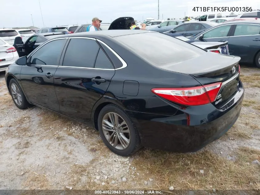 2015 Toyota Camry Le/Xle/Se/Xse VIN: 4T1BF1FK5FU001356 Lot: 40523943