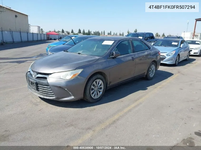 2015 Toyota Camry Le VIN: 4T4BF1FK0FR507294 Lot: 40538900