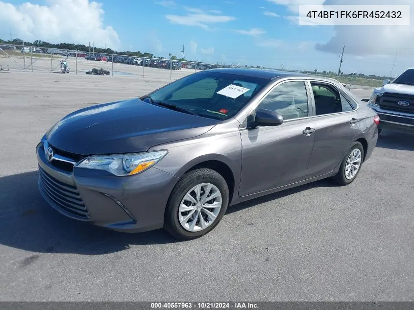 4T4BF1FK6FR452432 2015 Toyota Camry Le