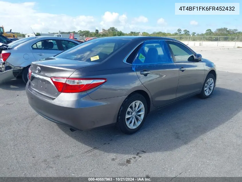 4T4BF1FK6FR452432 2015 Toyota Camry Le