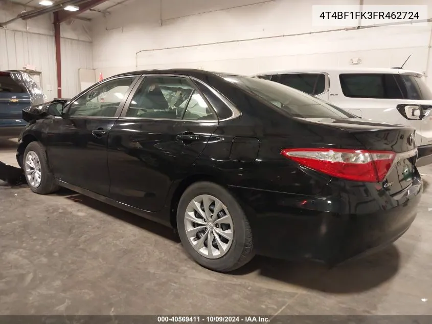 2015 Toyota Camry Le VIN: 4T4BF1FK3FR462724 Lot: 40569411