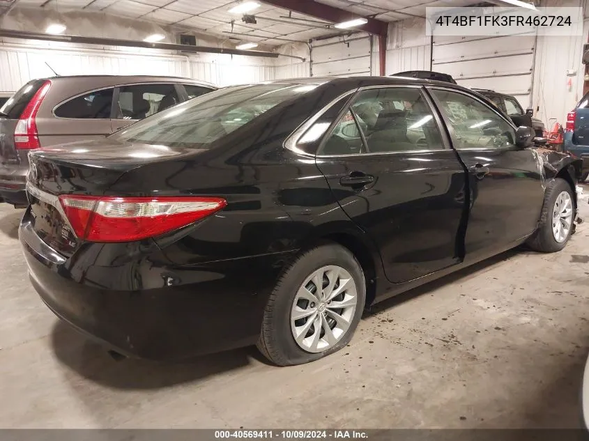 2015 Toyota Camry Le VIN: 4T4BF1FK3FR462724 Lot: 40569411