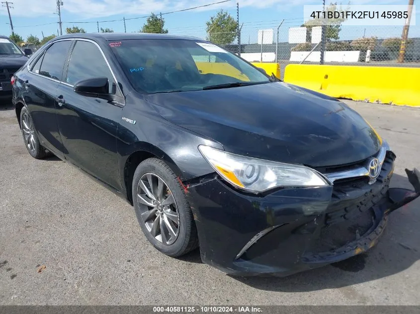 2015 Toyota Camry Hybrid Xle VIN: 4T1BD1FK2FU145985 Lot: 40581125