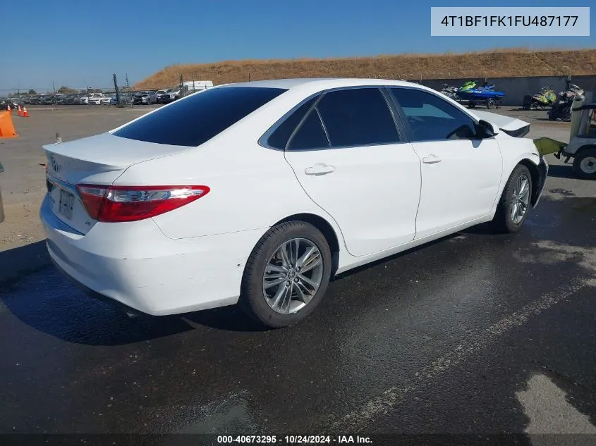 2015 Toyota Camry Se VIN: 4T1BF1FK1FU487177 Lot: 40673295