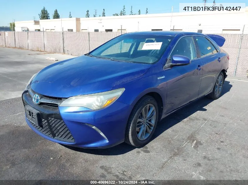 4T1BD1FK3FU142447 2015 Toyota Camry Hybrid Se