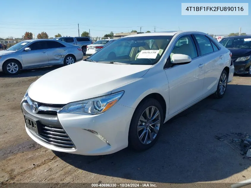 2015 Toyota Camry Xle VIN: 4T1BF1FK2FU890116 Lot: 40696330