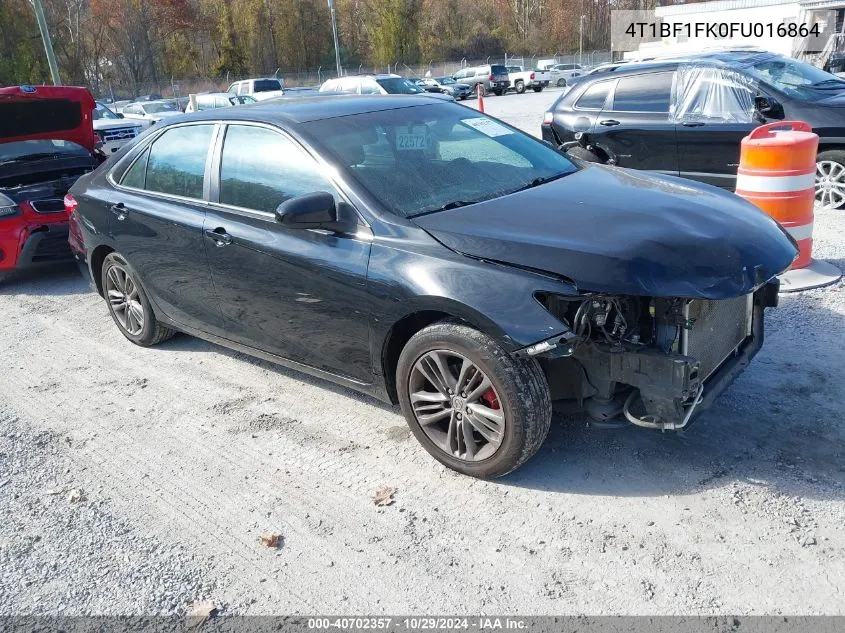 2015 Toyota Camry Se VIN: 4T1BF1FK0FU016864 Lot: 40702357