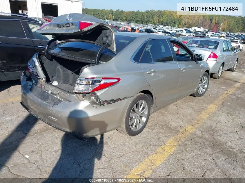 2015 Toyota Camry Hybrid Xle VIN: 4T1BD1FK5FU172484 Lot: 40710837