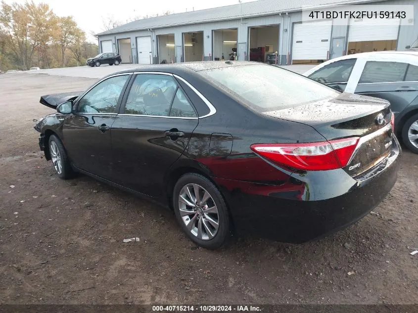 2015 Toyota Camry Hybrid Xle VIN: 4T1BD1FK2FU159143 Lot: 40715214