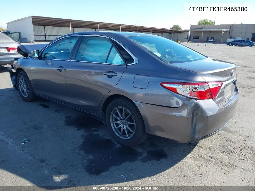 2015 Toyota Camry Le VIN: 4T4BF1FK1FR465380 Lot: 40726298