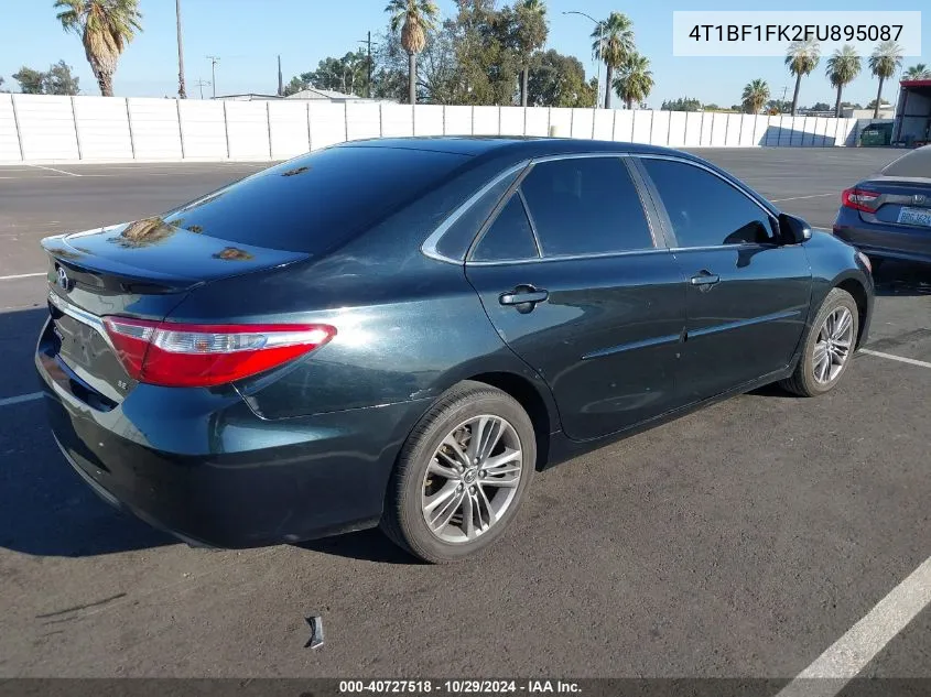 2015 Toyota Camry Se VIN: 4T1BF1FK2FU895087 Lot: 40727518