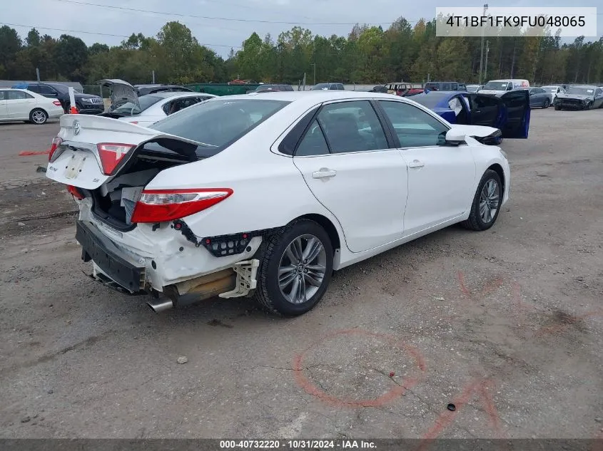 2015 Toyota Camry Se VIN: 4T1BF1FK9FU048065 Lot: 40732220