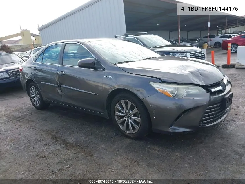 2015 Toyota Camry Hybrid Xle VIN: 4T1BD1FK8FU144176 Lot: 40745073