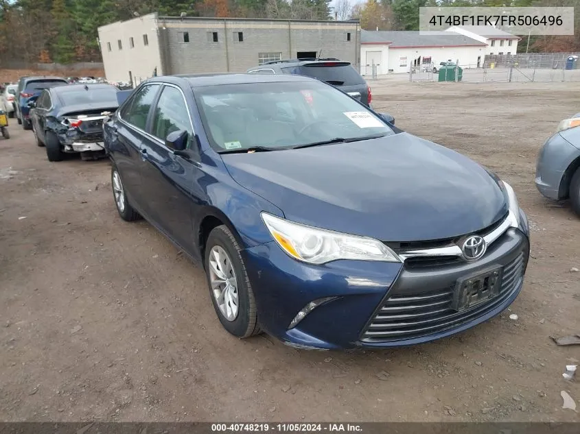 2015 Toyota Camry Le VIN: 4T4BF1FK7FR506496 Lot: 40748219