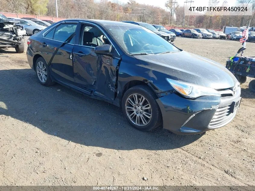 2015 Toyota Camry Le VIN: 4T4BF1FK6FR450924 Lot: 40749267