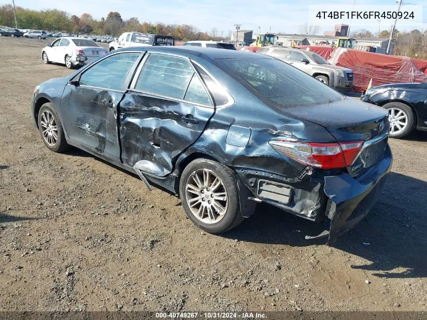 2015 Toyota Camry Le VIN: 4T4BF1FK6FR450924 Lot: 40749267