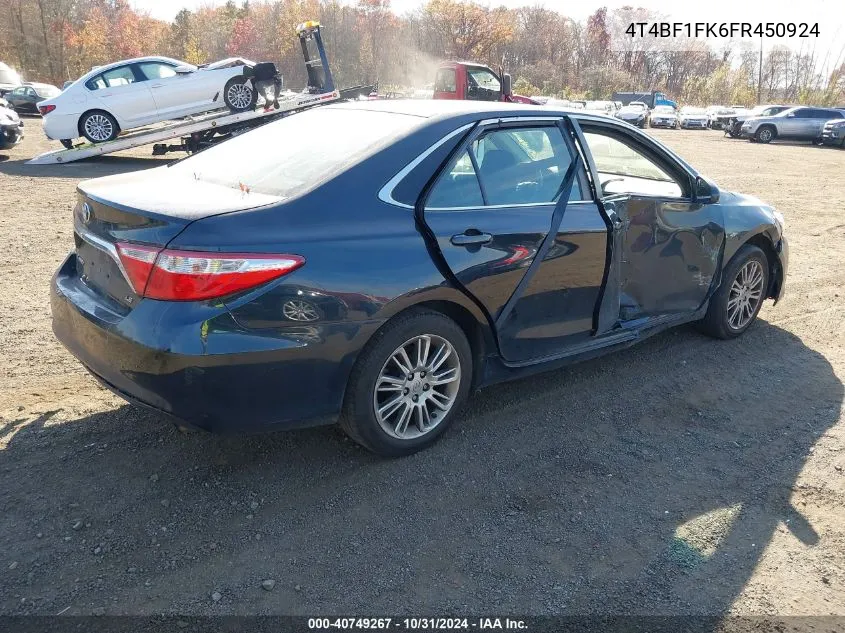 2015 Toyota Camry Le VIN: 4T4BF1FK6FR450924 Lot: 40749267