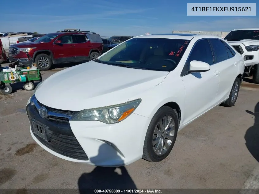 2015 Toyota Camry Xle VIN: 4T1BF1FKXFU915621 Lot: 40755809